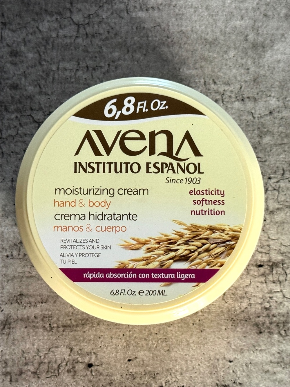 Avena Instituto Espanol Hand & Body Skincare 6.8 Fl. Oz. NIB